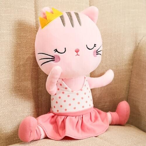 35cm Yoga Cats Kawaii Plush Toy Soft Stuffed Cute Kitten Animal Reading Pillow Appease Doll Valentines Day Gifts For Kids Girls