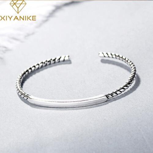 XIYANIKE 925 Sterling Silver Hot Fashion Small Bead Bracelets Bangles Jewelry Accessories For Women Wedding Anniversary Gift