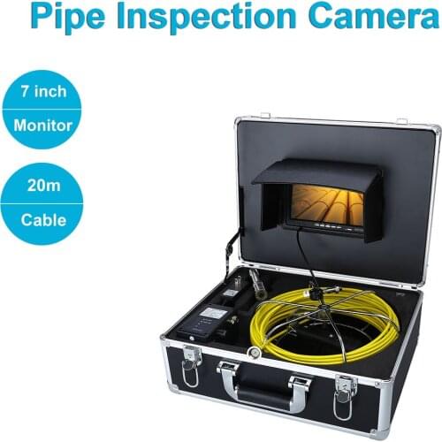 Dependable Performance 7 Inch Monitor 20M Fiberglass Cable Industrial Endoscope Inspection System With 12Pcs White LED Lights