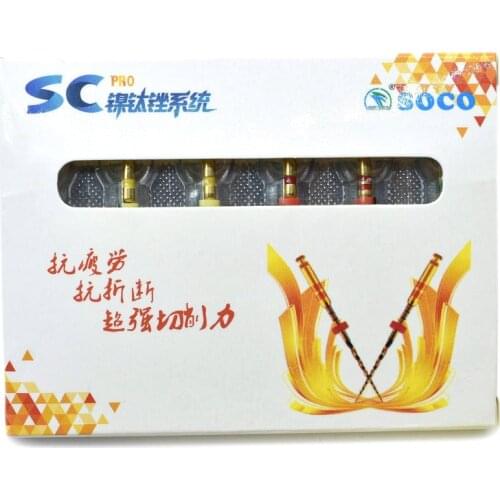 Dental Iustrument Soco Pro Rotary Files Heat Activated Nickel Titanium Golded Root Canal Files Endodontics Dentist Tool