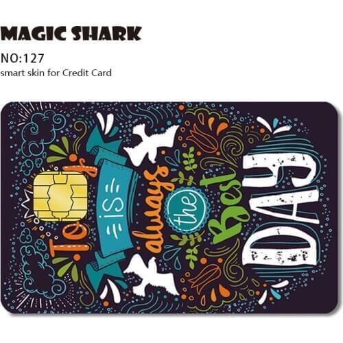 Magic Shark 3M PVC Stereo Skull Diamond Army Tomb Raider Sticker Film for Credit Debt Card