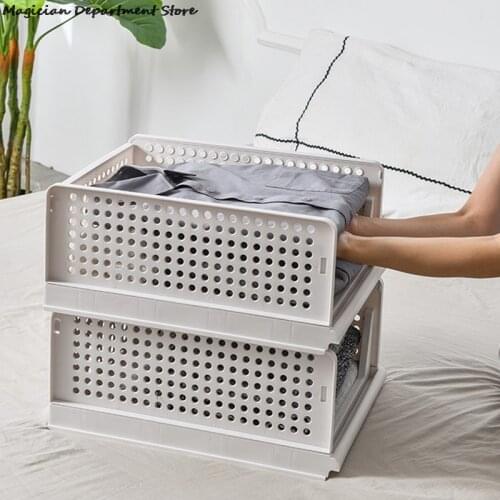 Clothing Sorting Drawer Can Stack Clothes Folding Storage Basket Dormitory Family Space Reduction Tools Clothing Cabinet Plastic