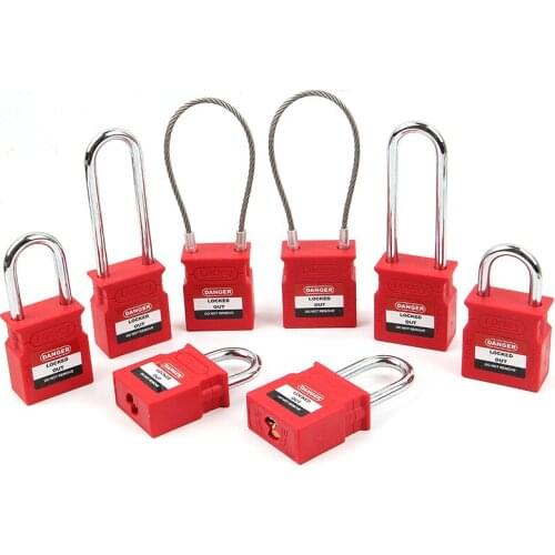 Lockey Upgrade CP Series ABS Security Padlock Steel Shackle Safety Lockout Padlock Lock Maintain Loto Tagout