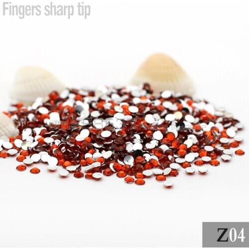 1000pcs 6mm SS30 Round Fashion Glitter Nail Art Rhinestone Sun Red Crystal Decoration Rhinestones Beads Nail DIY Z04