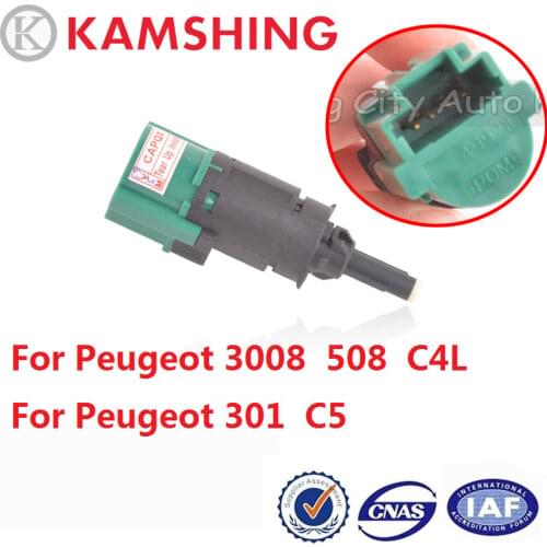 CAPQX 4Pin For Peugeot 3008 508 C4L 301 C5 Copper Brake Light Switch Brake Pedal Sensor Tail Light Stop Lamp Clutch Switch Plug