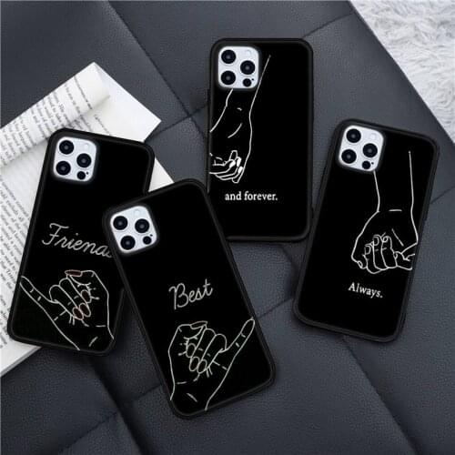 Always And Forever Best Friends Phone Case for iPhone 11 12 pro XS MAX 8 7 6 6S Plus X 5S SE 2020 XR mini