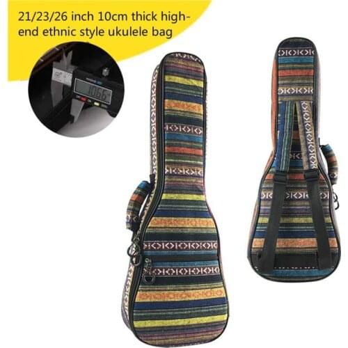 Ukulele Case Uke Bag - 21/23/ 26inches Adjustable Heavy Duty Padded with Storage for Concert Soprano Tenor Ukelele ( Bohemian)