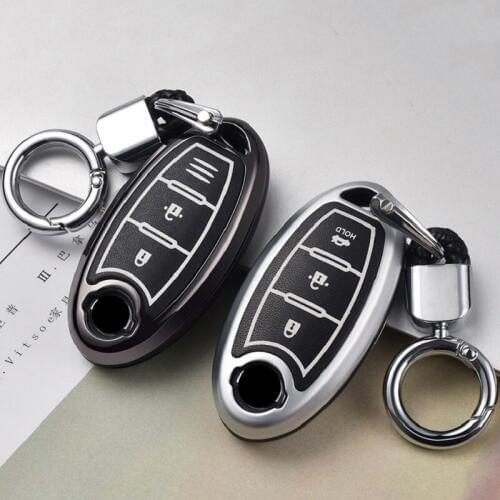 For Nissan Qashqai J10 J11 X-Trail T31 T32 kicks Tiida Pathfinder Murano Note Juke Car Key Case Zinc alloy luminous Silica gel
