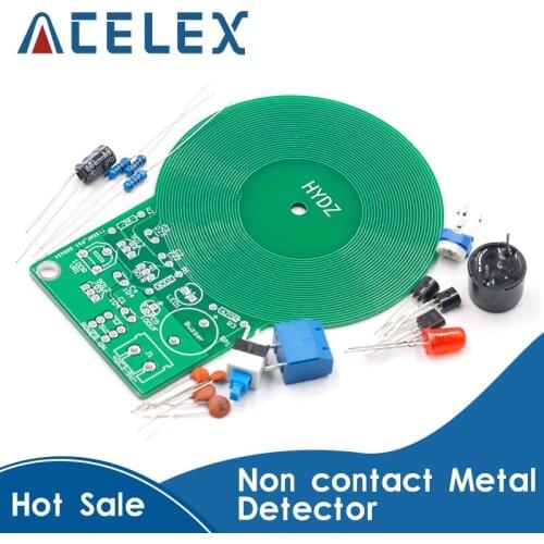 Metal Detector Electronic DC 3V-5V 60mm Non-contact Sensor Board Module Electronic Part Metal Detector With Battery Case DIY Kit