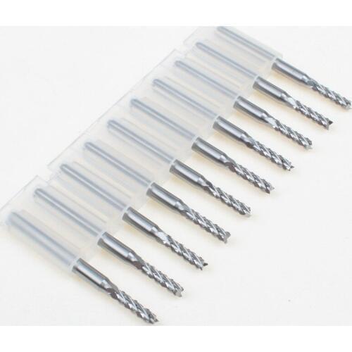 New A set of Tungsten Steel Carbide PCB 2.5mm End Mill CNC / PCB Milling Machine