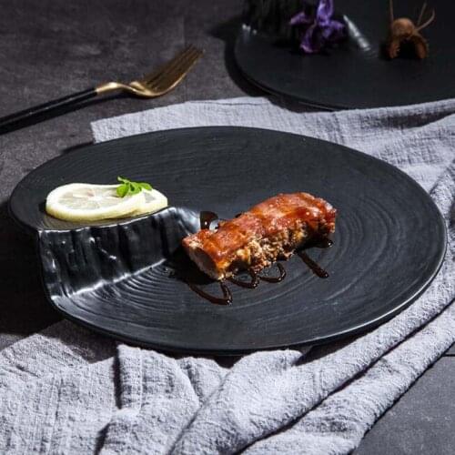 2 Size Tableware Ceramic Dish Plate Irregular Porcelain Creative Kitchen Table Modern European Decorative Dessert Steak Tray