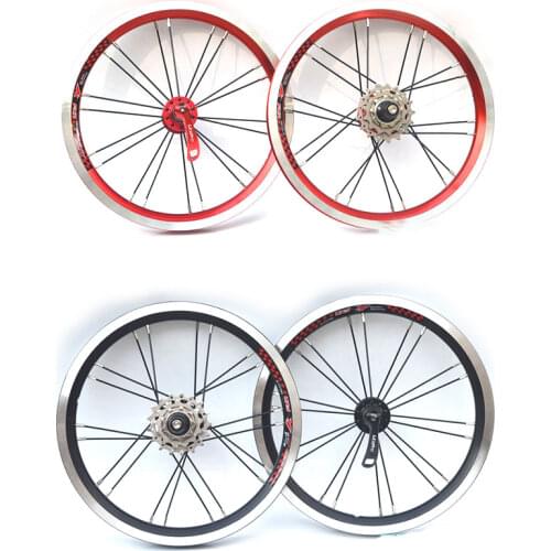 Litepro 14/16inch Folding Bicycle 412 Wheelset Outer 3 Shift Wheel Set 3-speed Wheelset Folding Bike BMX Wheel Set