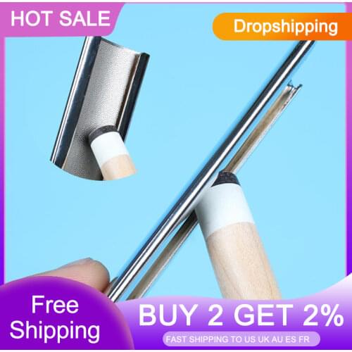 Sliver Stainless Steel Metal Billiard Pool Cue Tip Shaper Burnisher File Repair Tool Great Accessory for Billiard Pool Cue Care