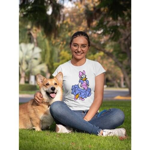 Daisy Cute Japanese Clothes Kawaii T-Shirt for Women 2021 Streetwear Casual 90s Aesthetic Harajuku Funny Slim Short Sleeve Vogue