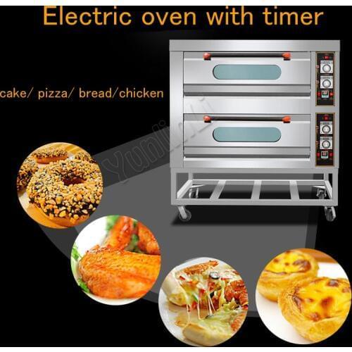 Multifunctional Electric Oven with Timer| Commercial Double Layers Oven for Bread | Pizza Baking Machine |High Temperature Baker