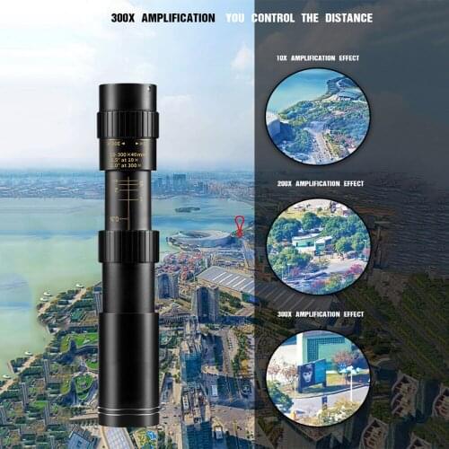Monocular Telescope 10-300x40 Super Zoom Quality Eyepiece Portable Binoculars Hunting Night Vision Scope Outdoor Camping