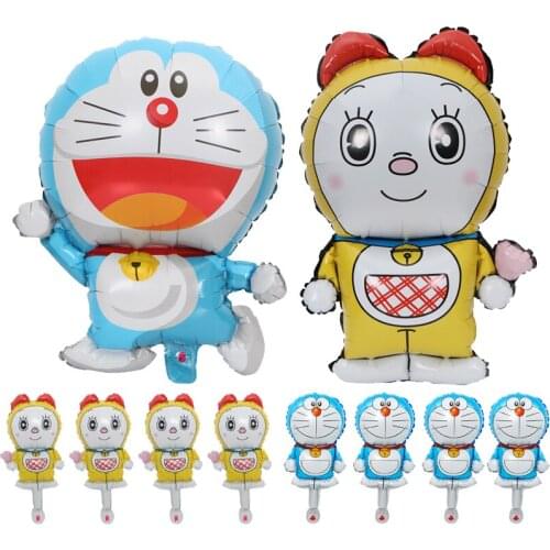 Cartoon toy balloon pink blue balloon floatable hydrogen balloon children birthday party decoration aluminum foil balloon