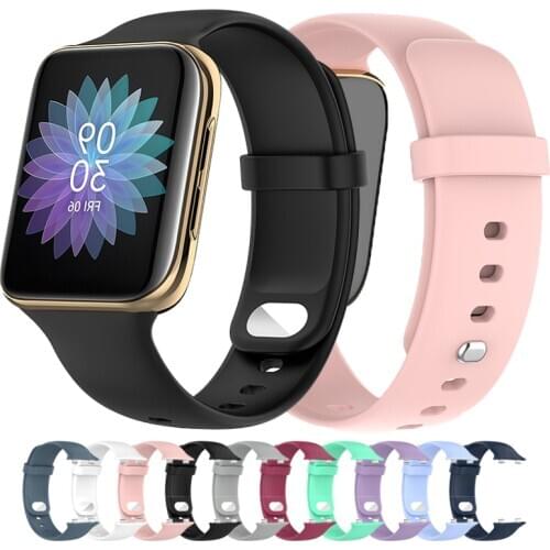 Soft Silicone Watch Strap for Oppo Smart Watchband 41mm/46mm Colorful Wristband Sport Band Bracelet for Oppo Watch Accessories