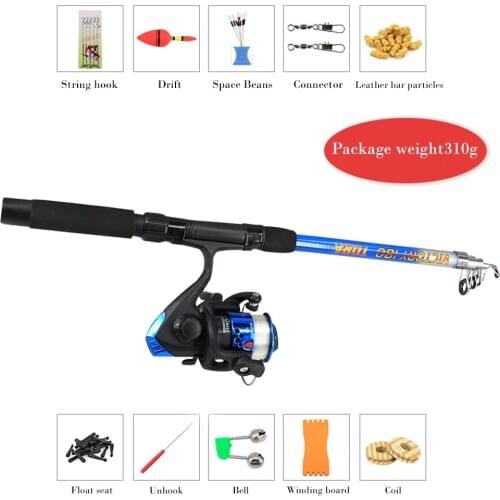 Deukio TC Fishing rod suit for beginners with portable accessory bag Ultra light telescopic Marine fishing rod suit