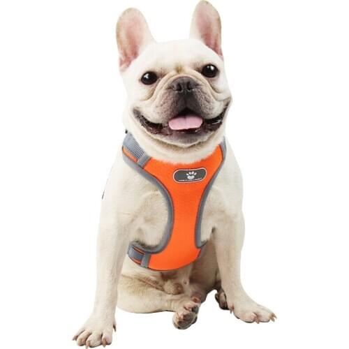 Pet Dog Vest-Style Adjustable Pet Breathable Reflective And Comfortable Leashe Chest Harness Suitable For Medium And Large Gogs