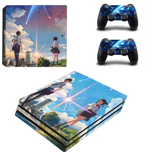Anime Your Name PS4 Pro Skin Sticker Decal For PlayStation 4 PS4 Pro Console & Controller Skins Vinyl