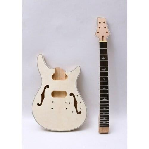 Unfinished Mahogany 1X Guitar Body+1X Electric guitar Neck Diy guitar Parts