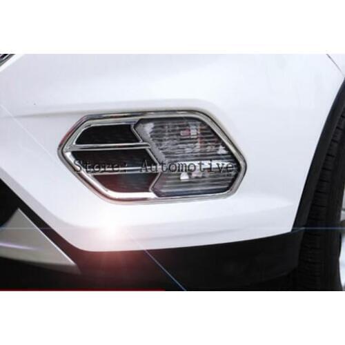 For Ford Kuga / Escape 2017 ABS Front Fog Light Lamp Molding Cover Trim 2 Pcs / Set