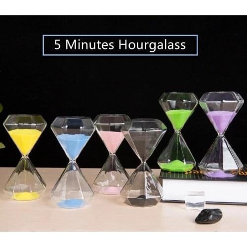 5 Minutes Hourglass Timer Time Management Tool Creative Desk Sand Clock Decorative hourglass Montessori Educational Toys 2021