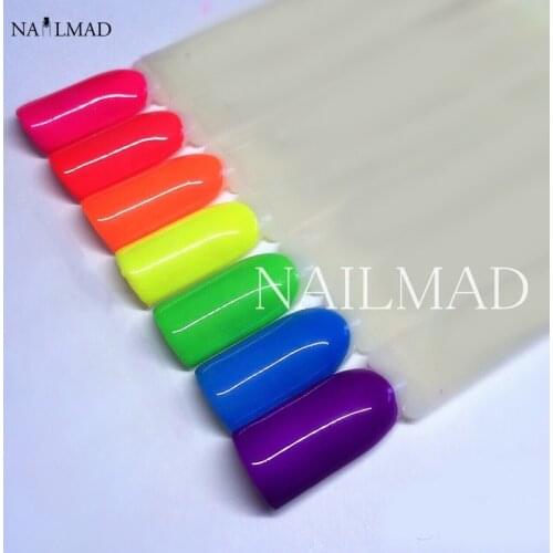 6colors Neon Pigment Powder Ombre Neon Pigments Gradient Nail Neon Powder Gradient Pigments Dust