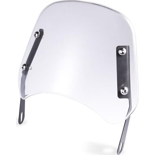 Retro Black Clear Blue Universal Motorcycle Scooter Moto Windscreen Windshield Wind Deflector for 5"6" 7" Headlight Head Lamp