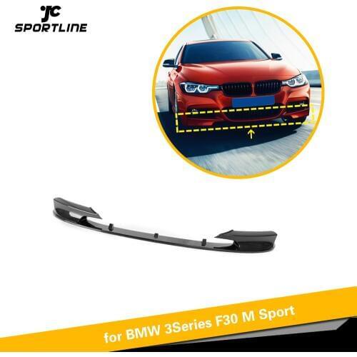 ABS Carbon Look Front Bumper Lip Splitters Spoiler For BMW F30 F31 M Sport 2012 - 2018