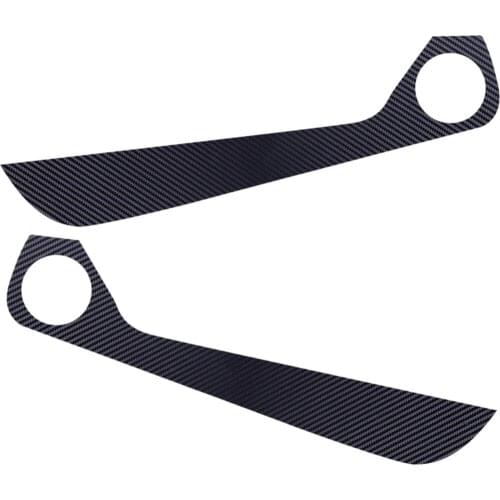 2pcs Carbon Fiber Style Car Door Interior Anti-Kick Protector Sticker PU Fit For Ford Mustang 2015 2016 2017 2018 2019 2020