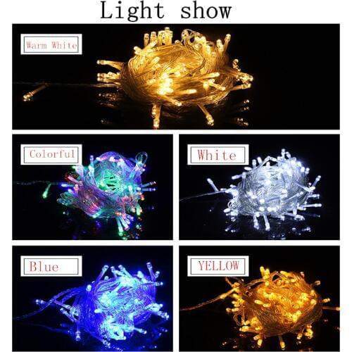 5pcs LED Light String 10M 100Led Garland Christmas Tree Fairy Light Luce Waterproof Home Garden Outdoor Holiday Decoration