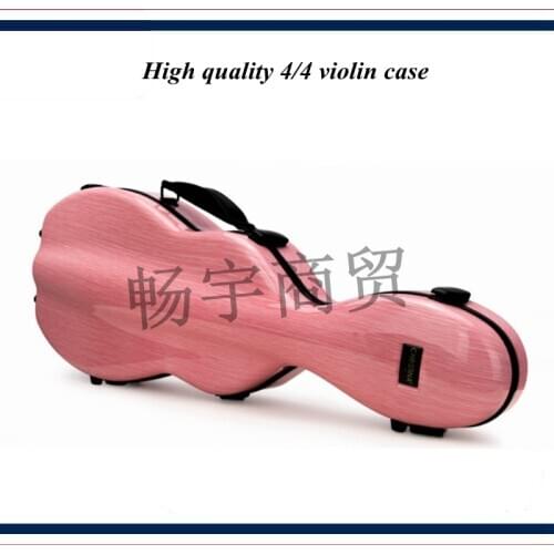 High quality Professional violin case 4/4 FRP carbon fiber pink Fashion style violin parts violin accessories 034