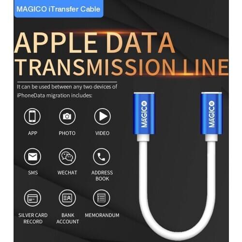 MAGICO Lightning High Speed Transmission Migration Data OTG Cable for iPhone iPad Video Photo Synchronization Data Transfer