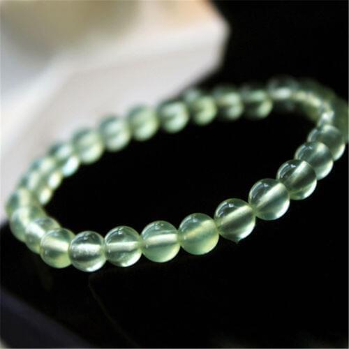 Wholesale 6-10mm Genuine Natural Green Gems Stone Stretch Bracelets Trendy Women Femme Charm Round Fashion Crystal Bead Bracelet