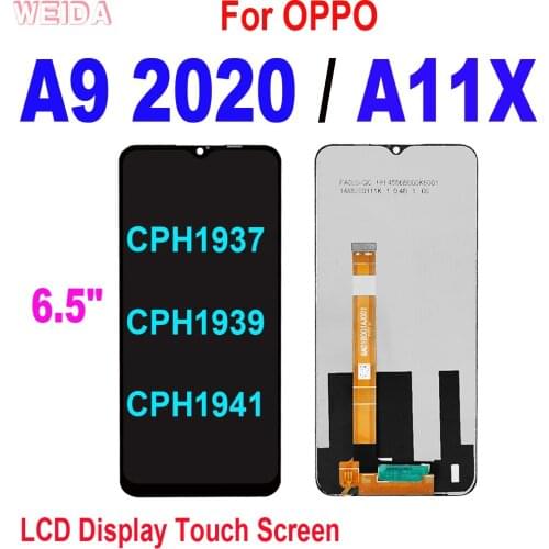 AAA+ 6.5" LCD For OPPO A9 2020 LCD CPH1937 CPH1939 CPH1941 LCD Display Touch Screen Digitizer Assembly for OPPO A11X LCD Screen