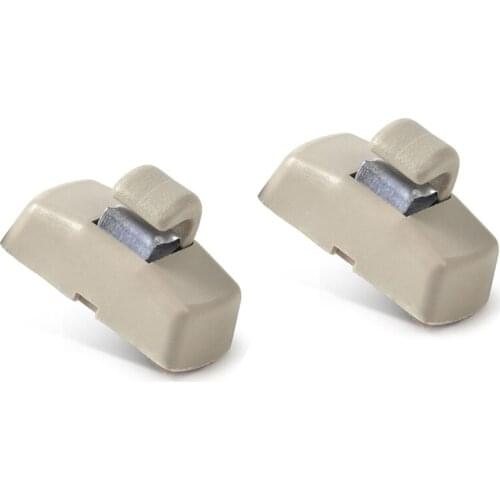1 Pair Beige Gray Inner Sun Visor Hook Clips Bracket Hanger Automobile Accessories for Passat Beetle Bora Golf Jetta Passat Polo
