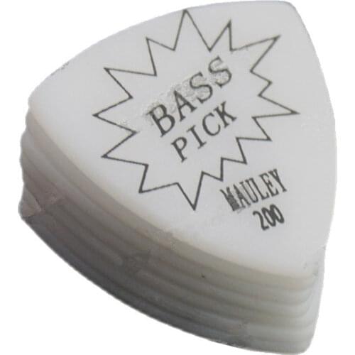 10 pcs White Big Triangle Bass Guitar picks Plectrums 2.0mm guitar accessories parts