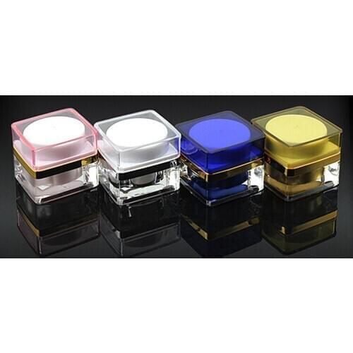 5g/ml square cream bottle Cosmetics Packing box Acrylic cream bottle Cosmetic Packaging Containers cosmetic jar 200pcs/lot