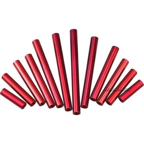 5 PCS M3X6 MM OD Red Color Aluminum Hollow Tubing Tube Connecting Shaft for RC Car Boat Model , Aluminum Pipe