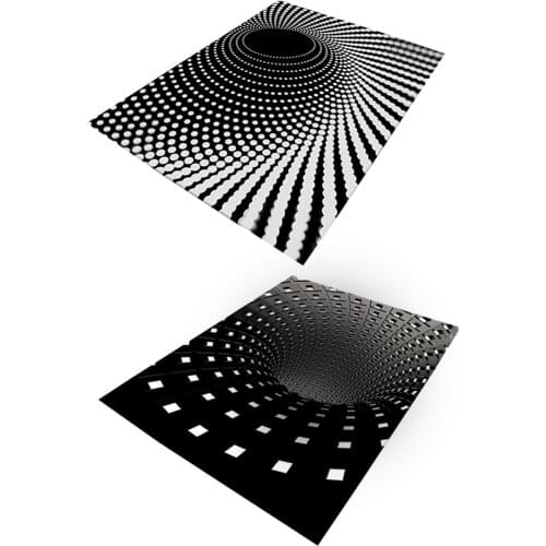 D Carpet Luxury Carpet Floor Mat Illusion Mat Spiral Rectangle Carpet 3D Geometric Floor Pad For Living Room Bedroom Classy