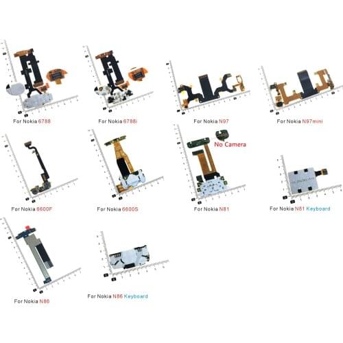 For Nokia 6788 6788i N97 N97mini 6600 6600F 6600S N81 N86 LCD Screen Keypad Connector Replacement Parts Flex Cable Keyboard
