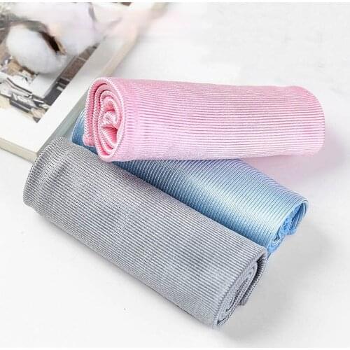 Soft Microfiber Towel Car Cleaning No Trace Absorbable Window Car Rag Cleaning Towel Kitchen Mirror Cleaning Wipe Glass Cloth