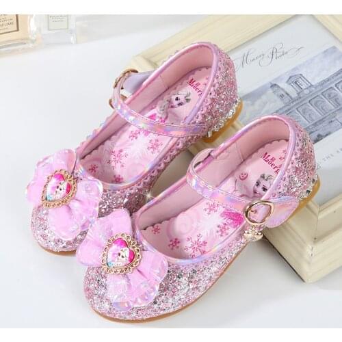 New Flower Childrens Shoes Beach Princess Girl Shoes For Kids Glitter Wedding Party Shoes Infantil Chaussure Enfant