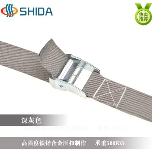 New High Quality 2 pcs 2.5cm*5 meters Metal Cargo Lashing PP Webbing Strap Ratchet Tie Down With Cam Buckle Winch Strap