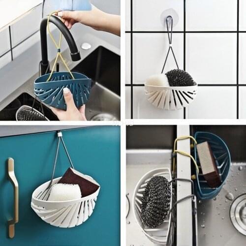 Kitchen Tools Organizer Adjustable Snap Sink Soap Sponge Kitchen Accessories Kitchen Hanging Drain Basket Kitchen Gadgets