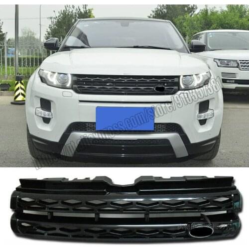 For Land Rover Range Rover Evoque 2012 13 14 2015 Shiny Black ABS Front Bumper Grille