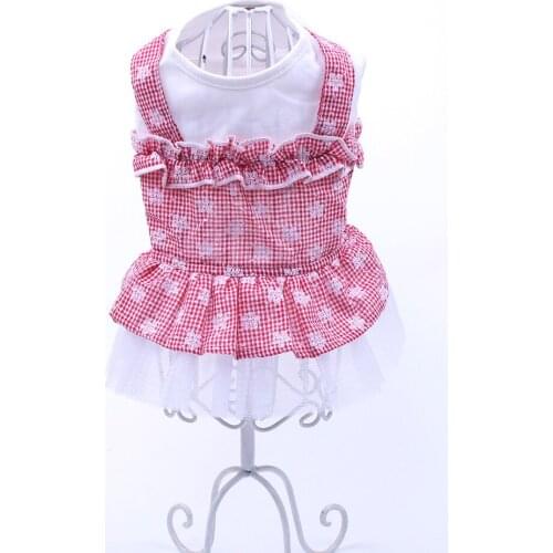 Dog Cat Dress T-Shirt Flower Dress Pet Puppy Fluffy Skirt Spring/Summer Clothes Apparel 4 Sizes