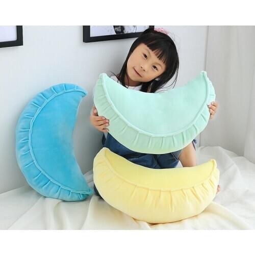Dumplings Pillow Plush Simulation Stuffed Soft Baby Toy Cartoon Doll Kids Girl Birthday Gift Pillow Toy Food Plush Girls Gifts